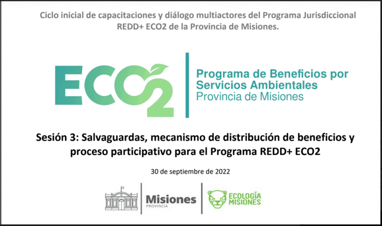 Sesión 3: Salvaguardas, mecanismo de distribución de beneficios y proceso participativo para el Programa REDD+ ECO2